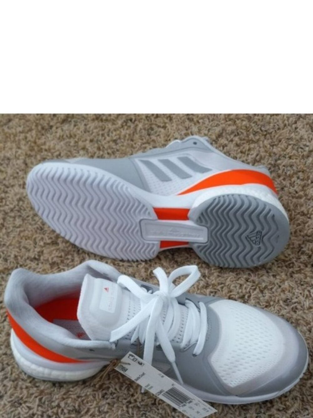 Nwt Adidas Stella McCartney Women Barricade Tennis Boost Shoes white 8